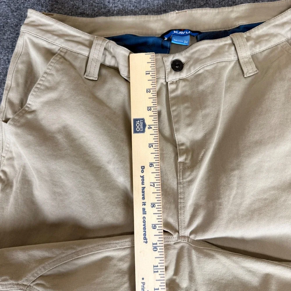 Kavu Shorts Mens 34 (Fits 36) Beige‎ Chino Casual Cotton Outdoor Hiking Travel